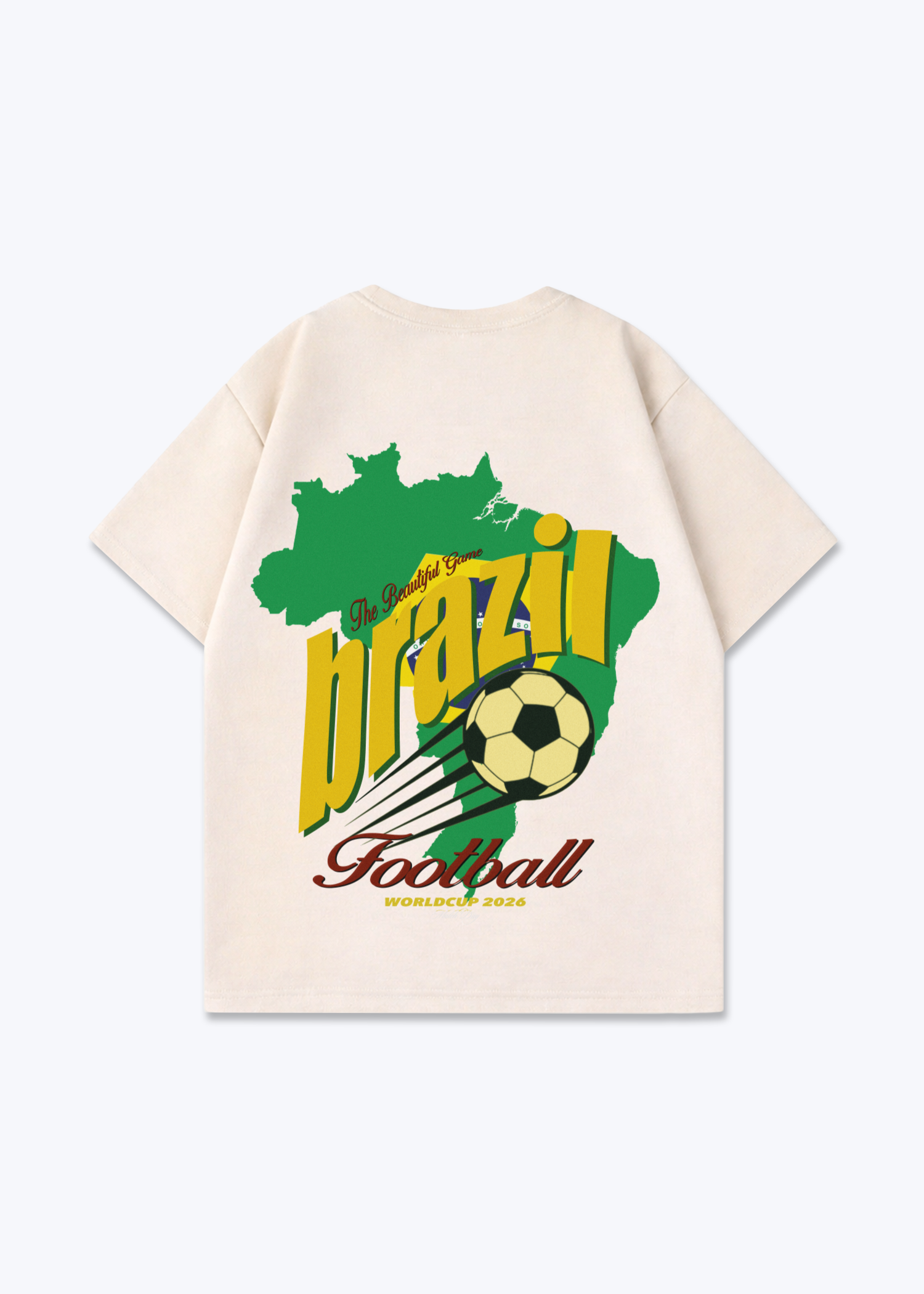 BRAZIL SHIRT - Beige Back (Designed)