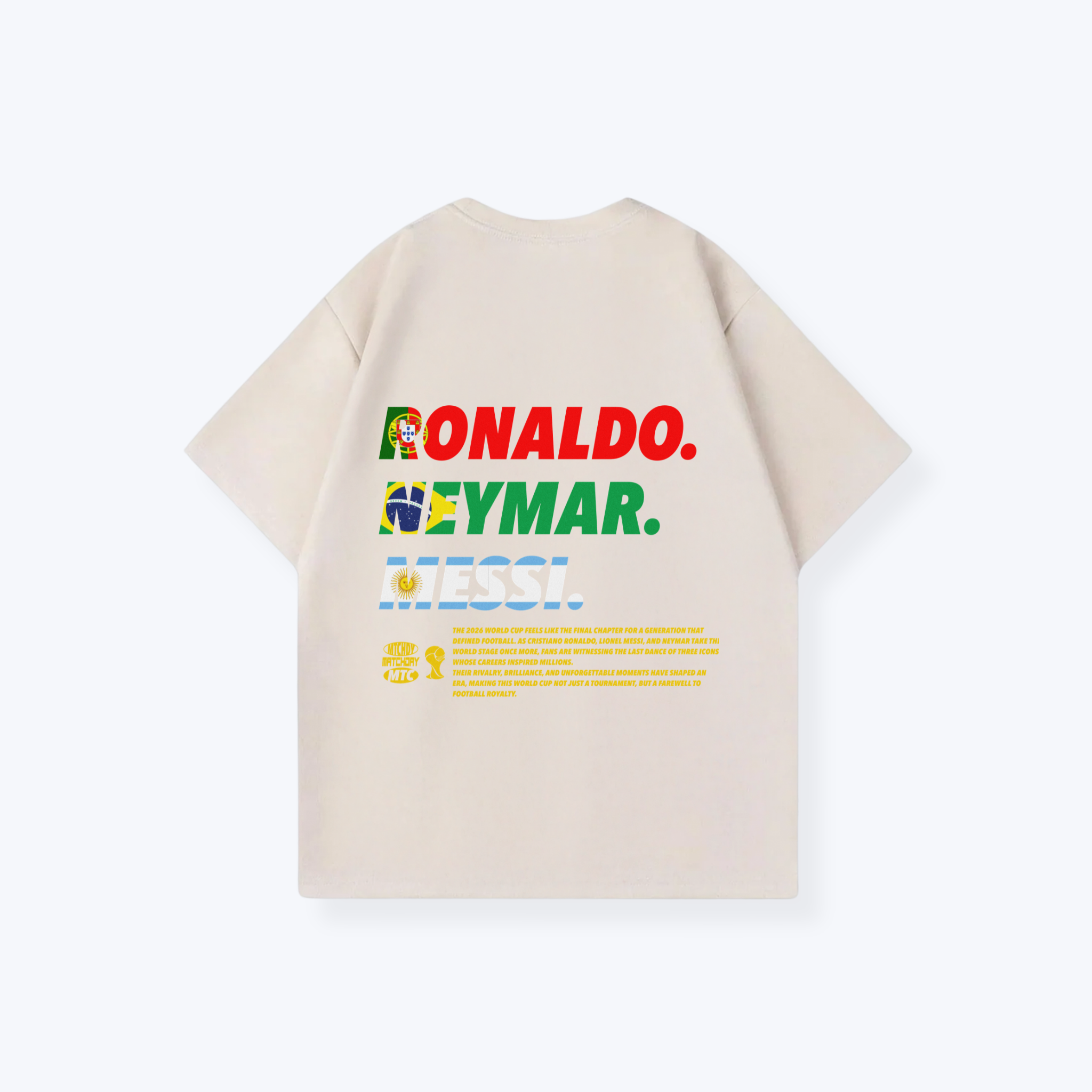 RONALDO. NEYMAR. MESSI SHIRT