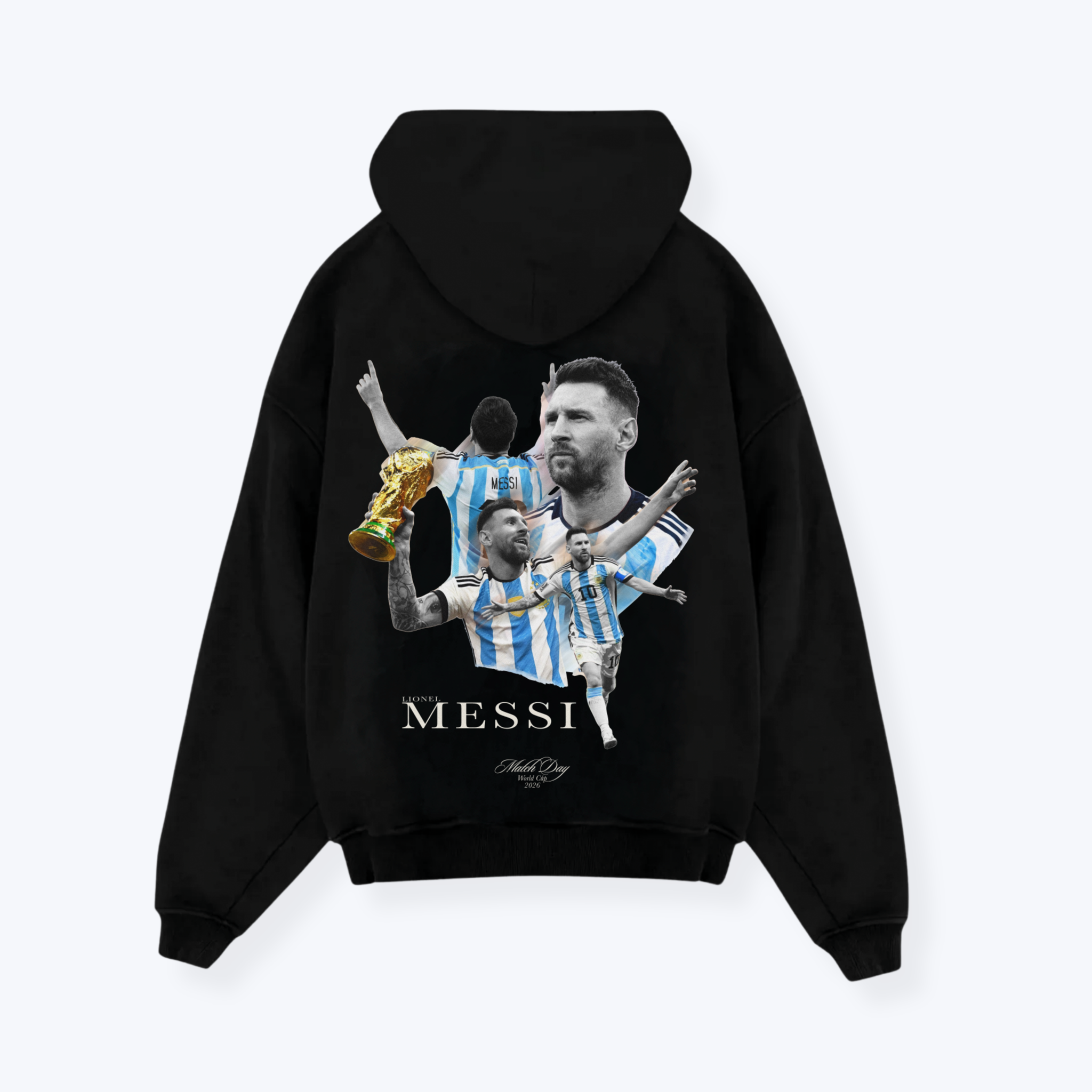 MESSI HOODIE - Black Back (Designed)