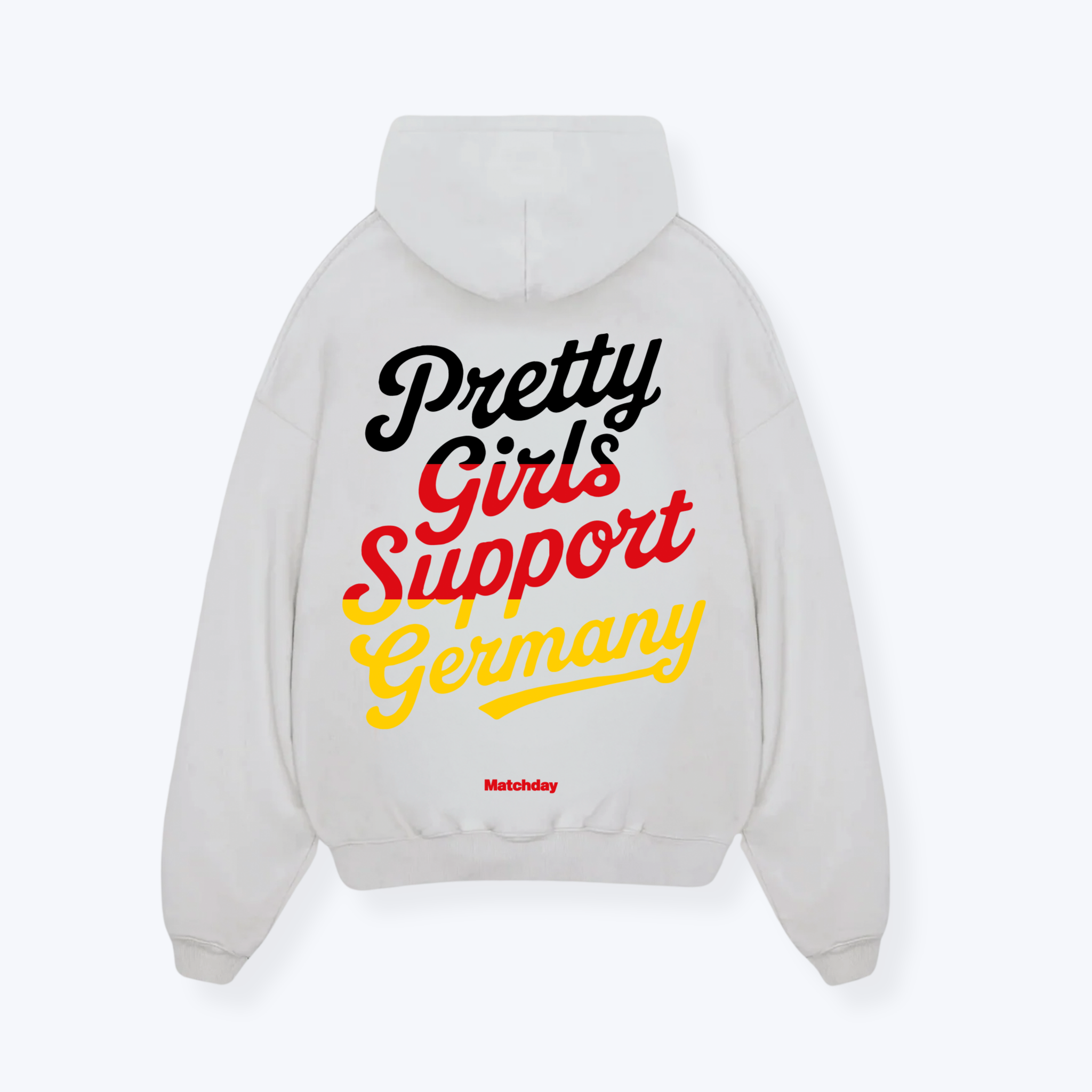 PRETTY GIRLS SUPPORT GERMANY HOODIE - White Back (Designed)