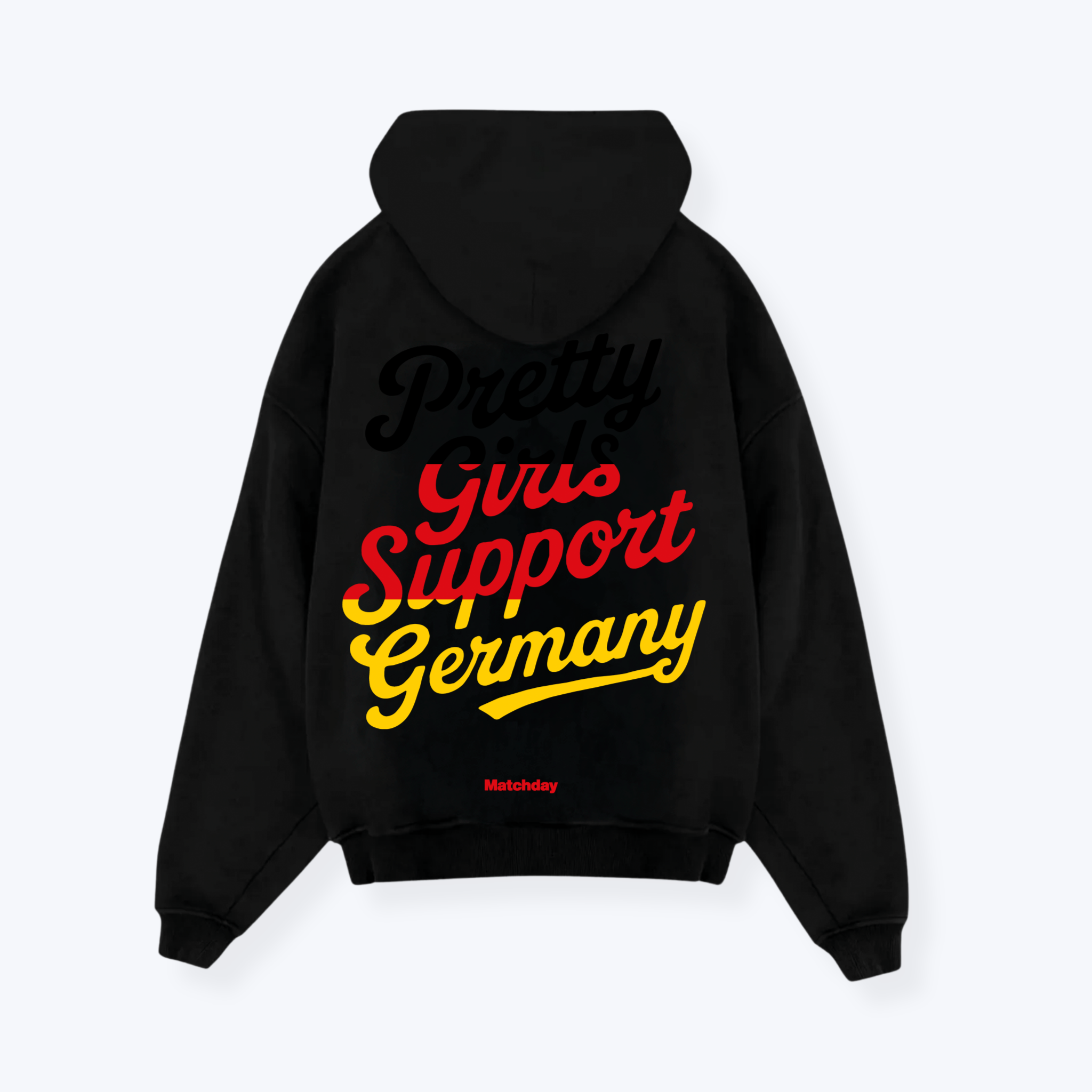 PRETTY GIRLS SUPPORT GERMANY HOODIE - Black Back (Designed)