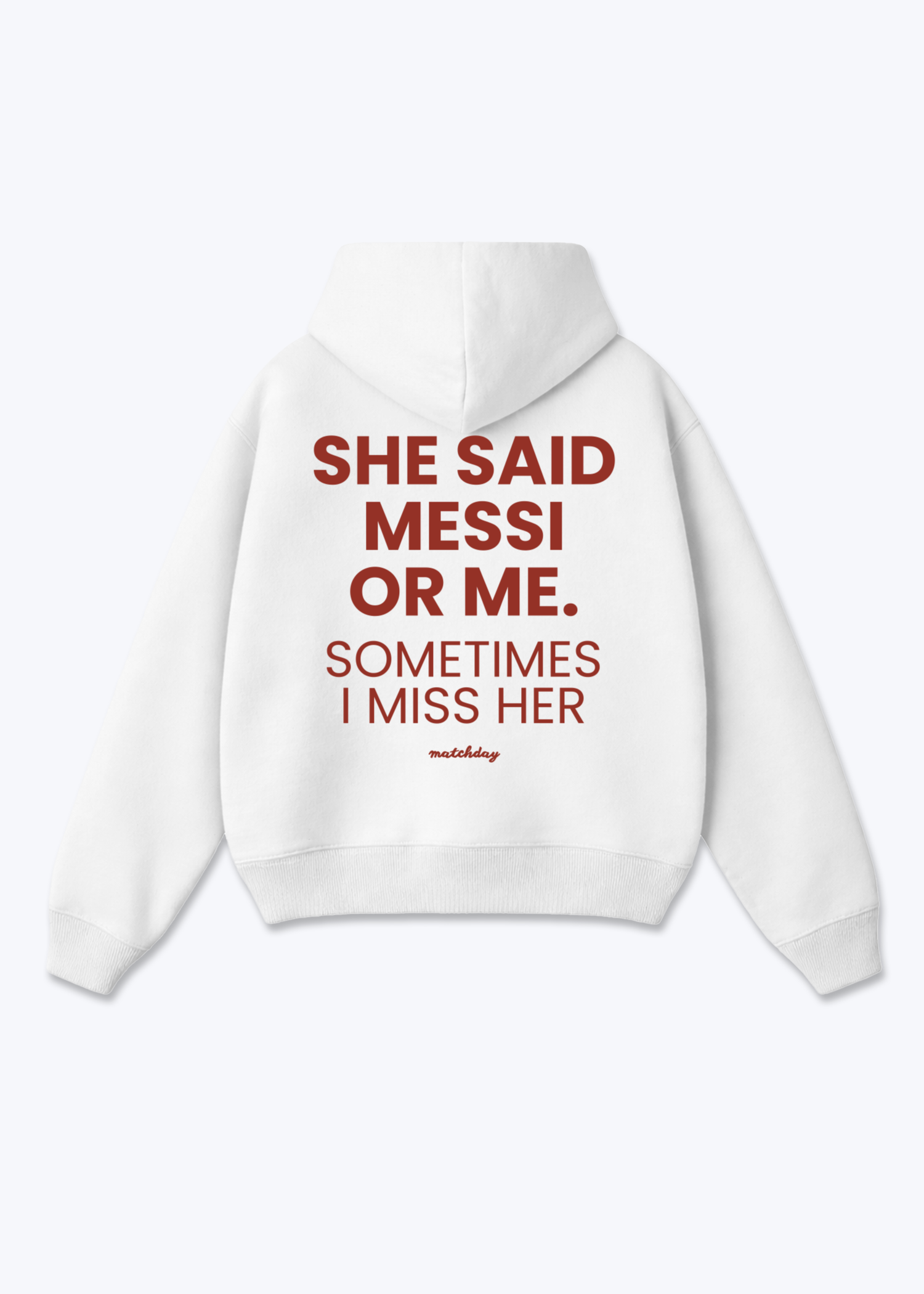 MESSI OR ME HOODIE - White Back (Designed)